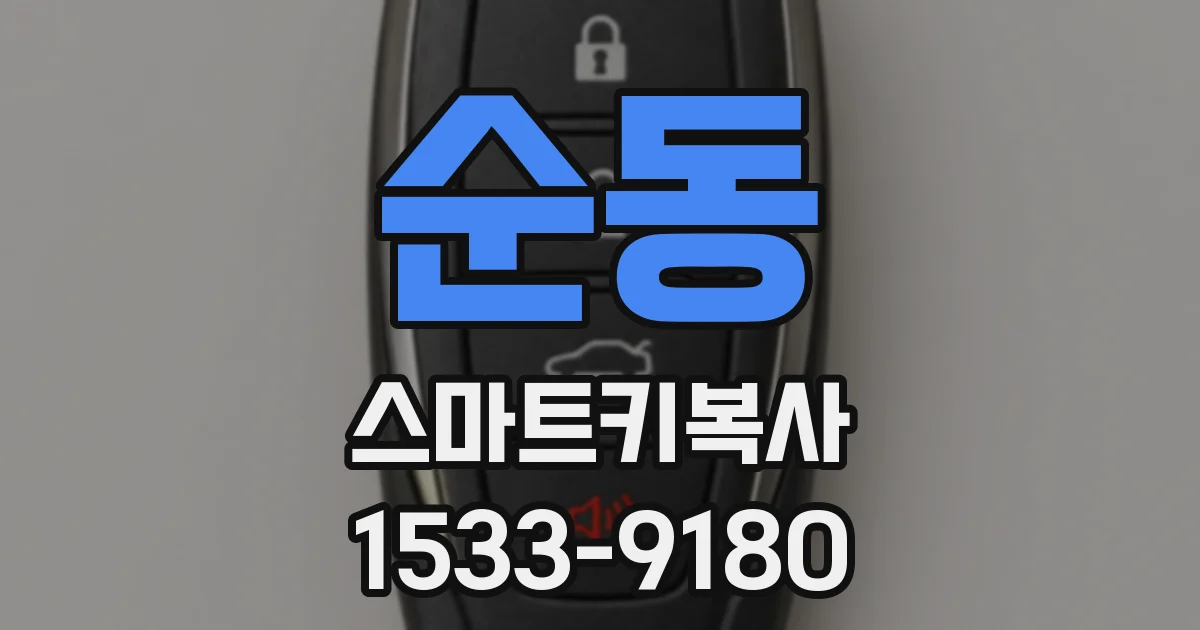 순동 스마트키복사