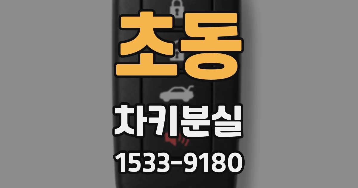 초동 차키분실