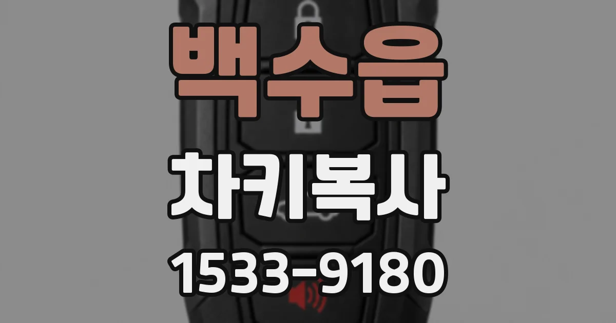 백수읍 차키복사