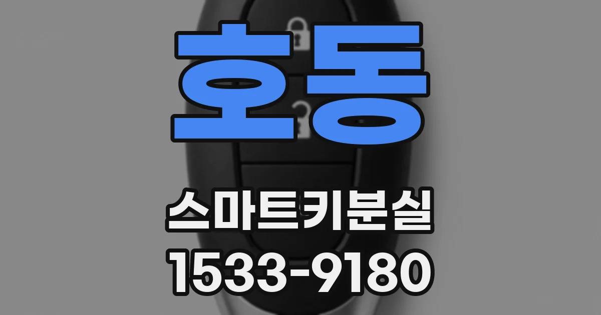 호동 스마트키분실