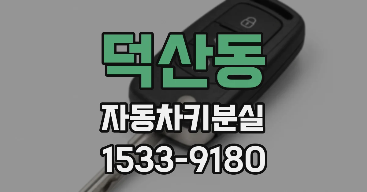 덕산동 자동차키분실