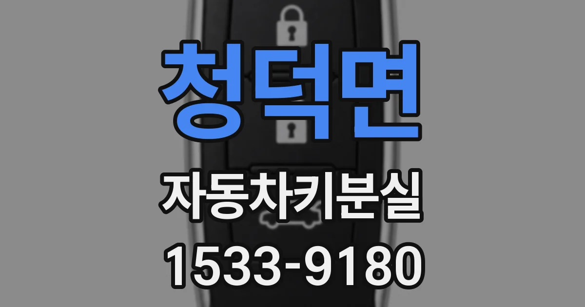 청덕면 자동차키분실