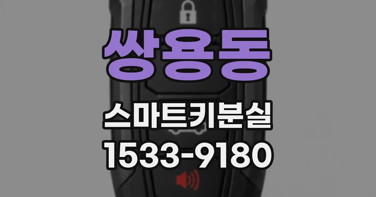 쌍용동 스마트키분실