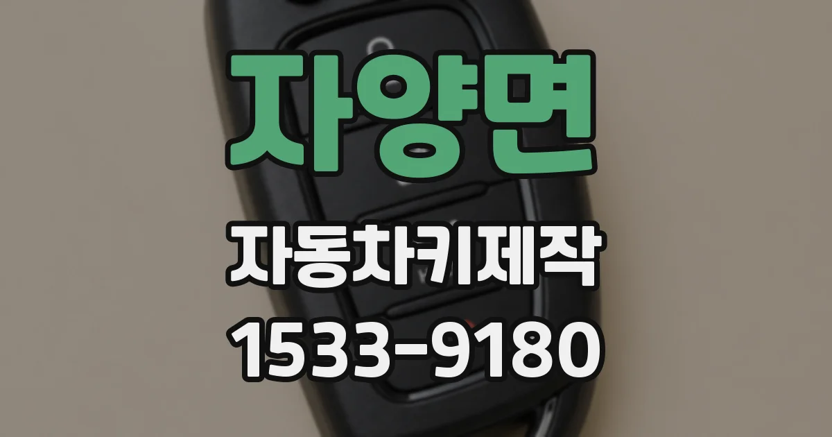 자양면 자동차키제작