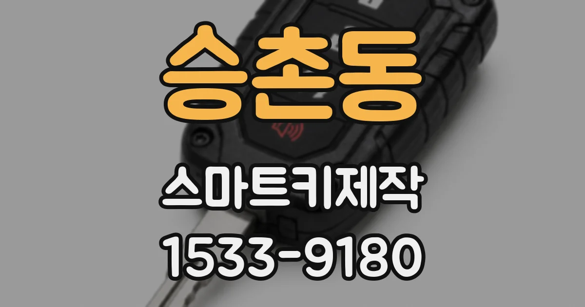 승촌동 스마트키제작