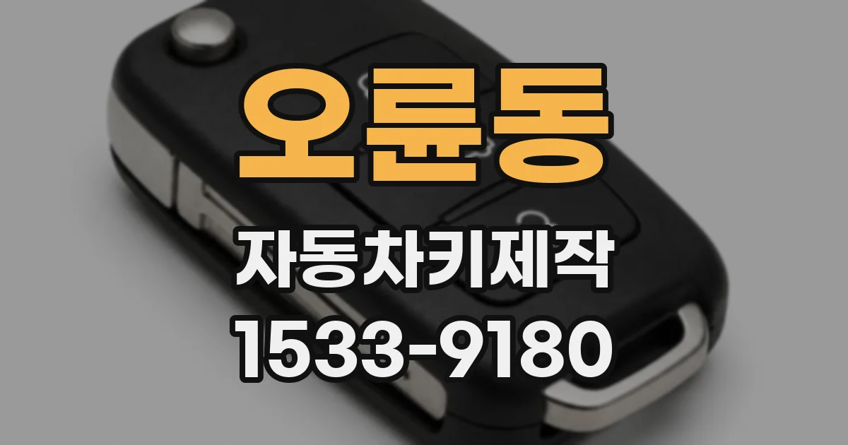 오륜동 자동차키제작
