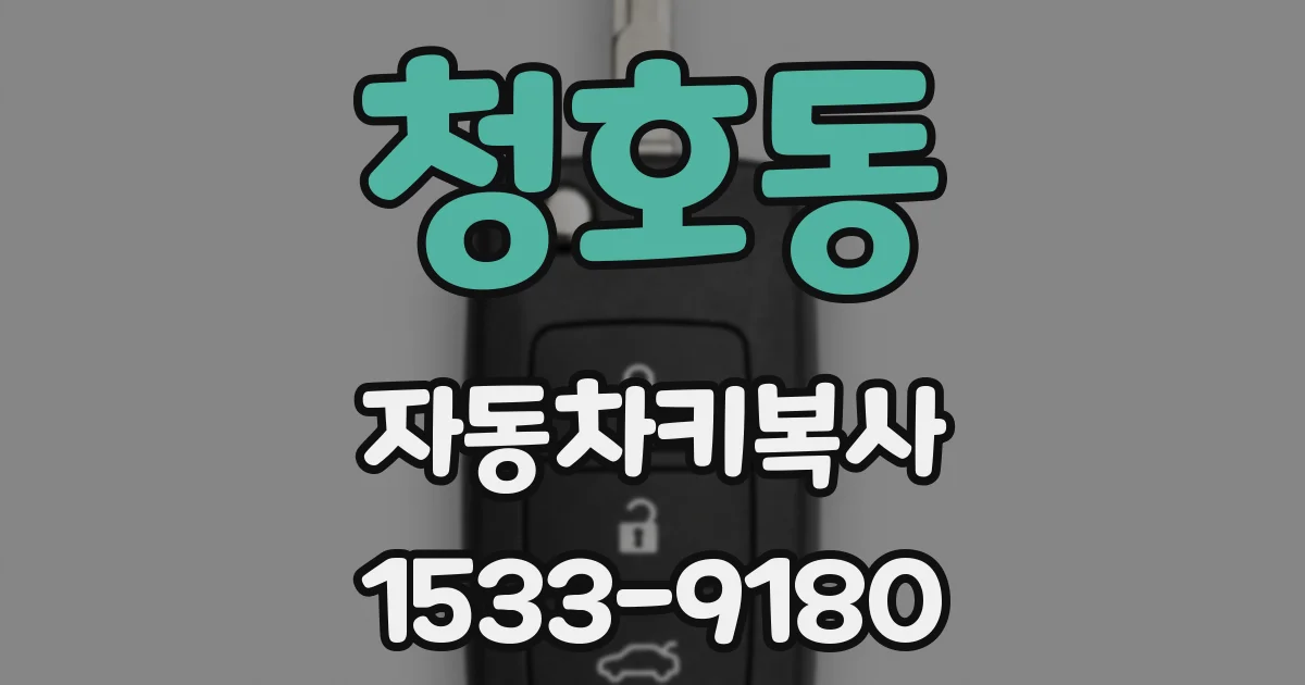 청호동 자동차키복사