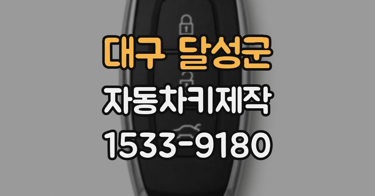 대구 달성군 자동차키제작