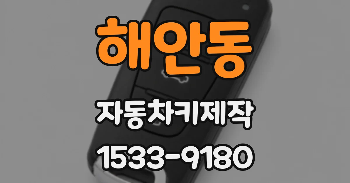 해안동 자동차키제작