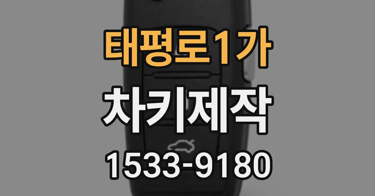 태평로1가 차키제작