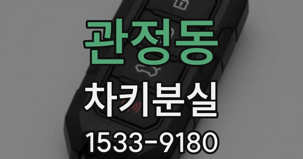 관정동 차키분실