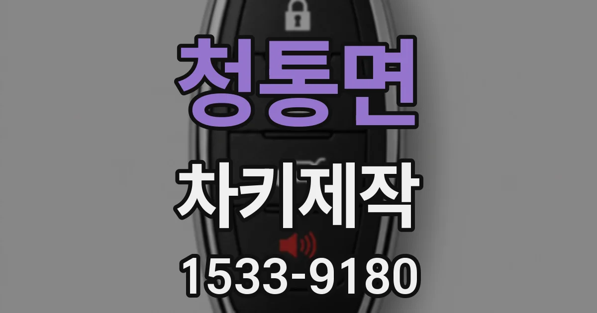 청통면 차키제작