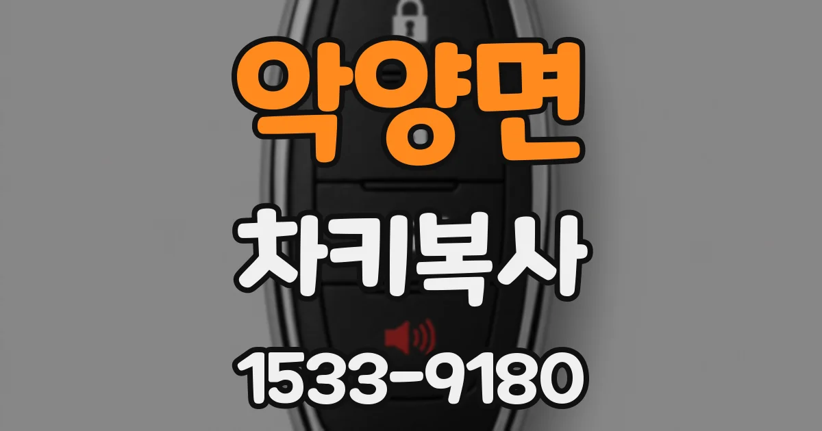 악양면 차키복사