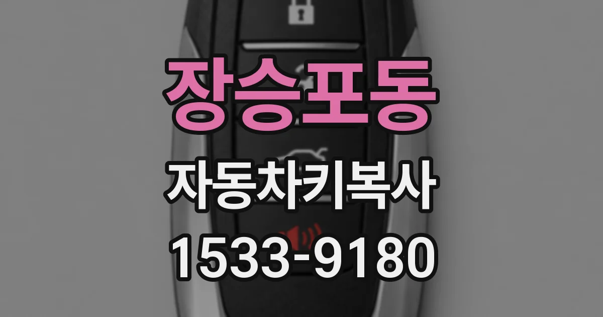 장승포동 자동차키복사