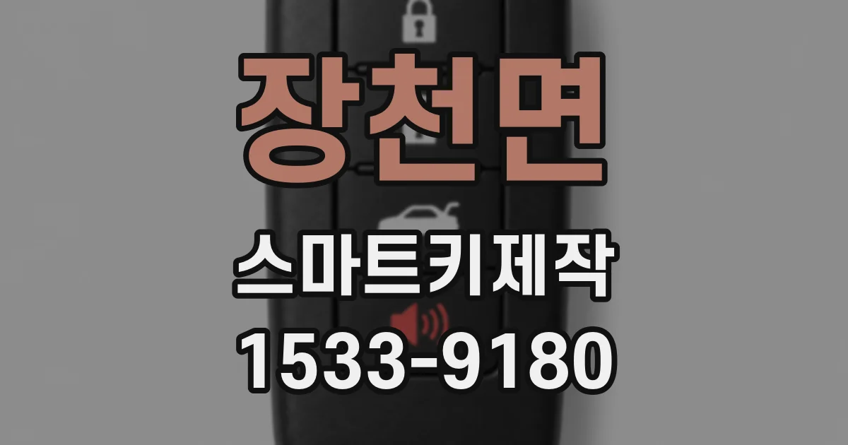장천면 스마트키제작