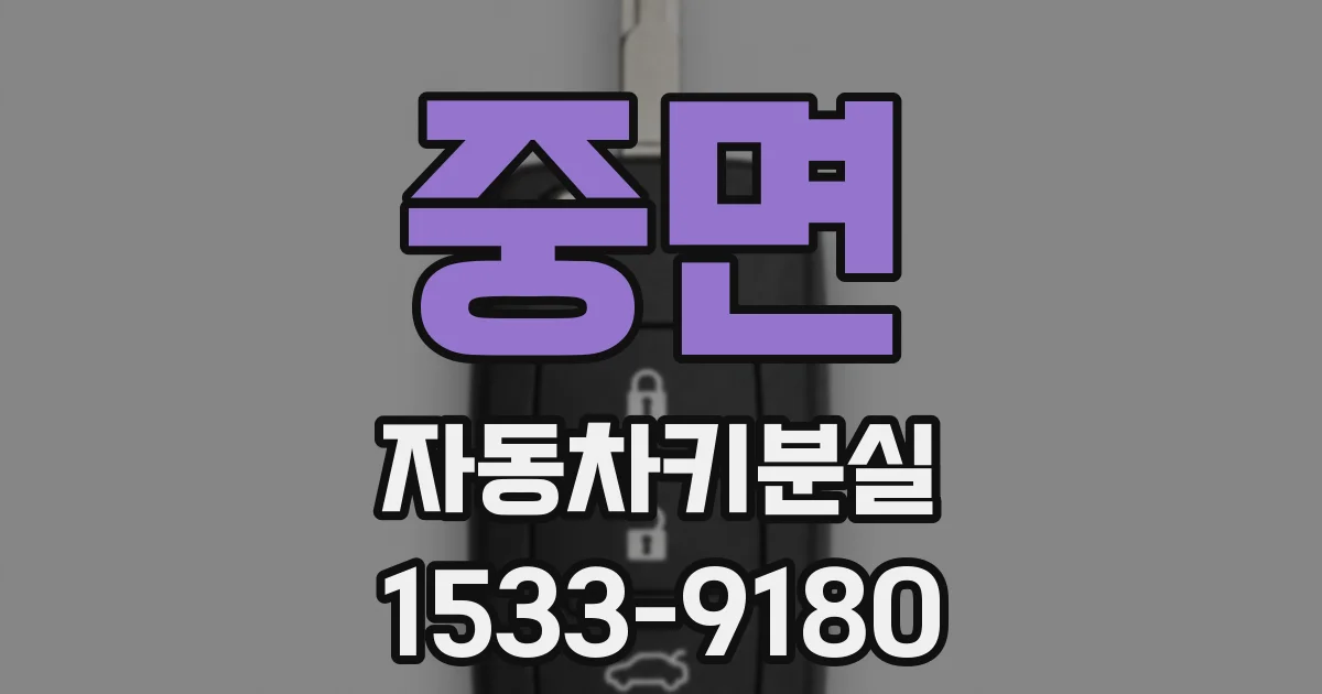 중면 자동차키분실