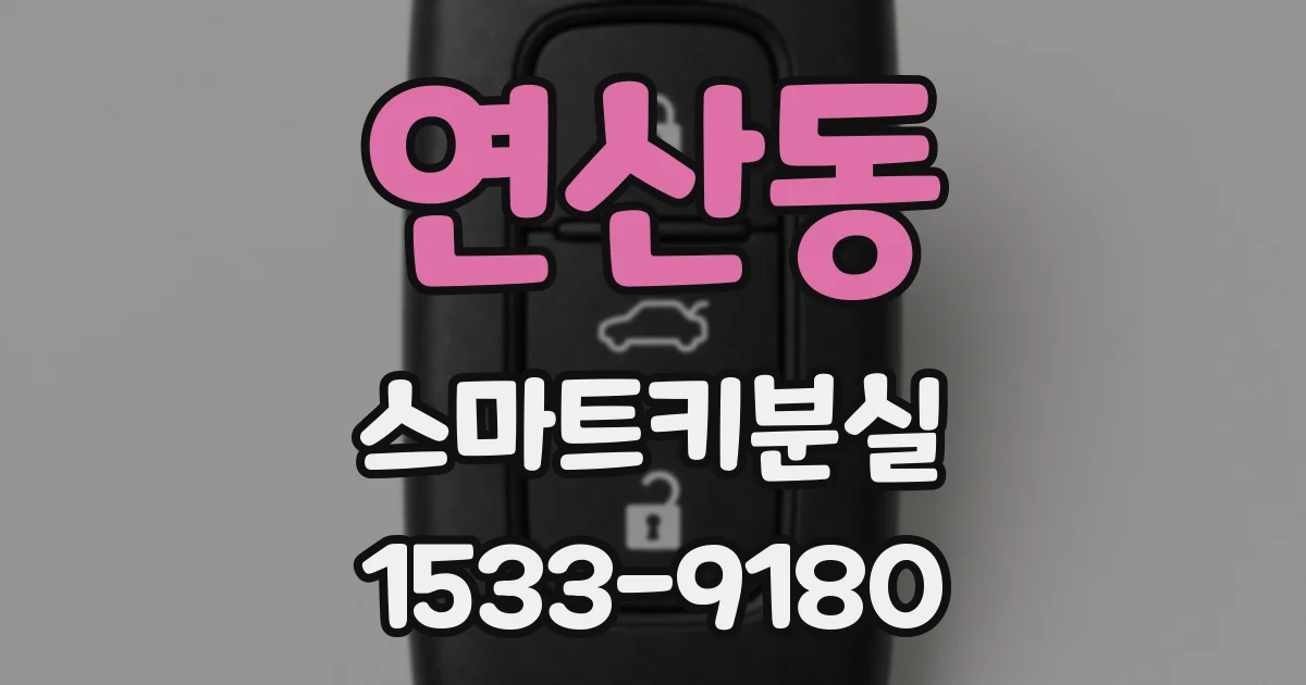 연산동 스마트키분실