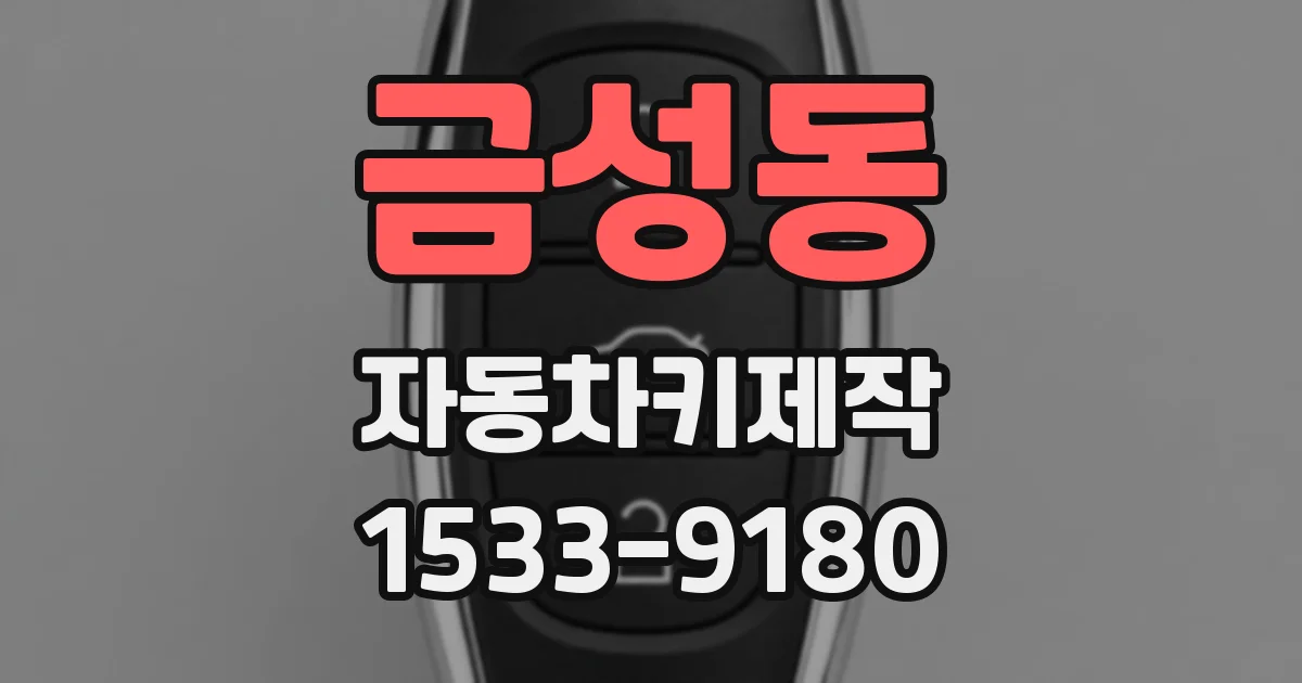 금성동 자동차키제작