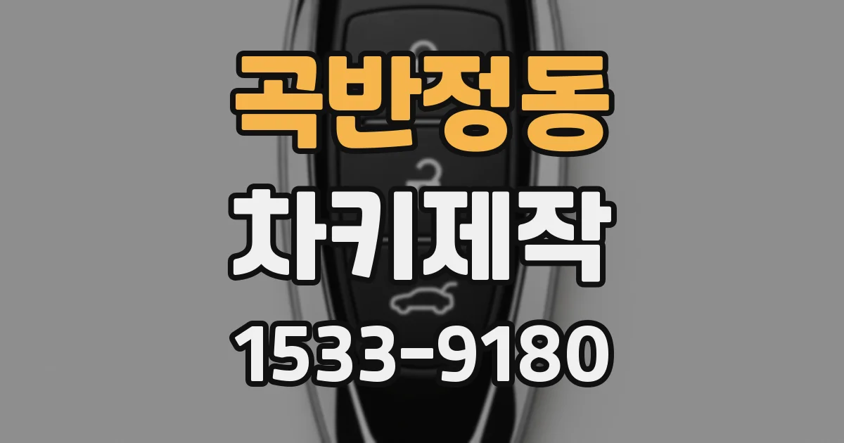 곡반정동 차키제작
