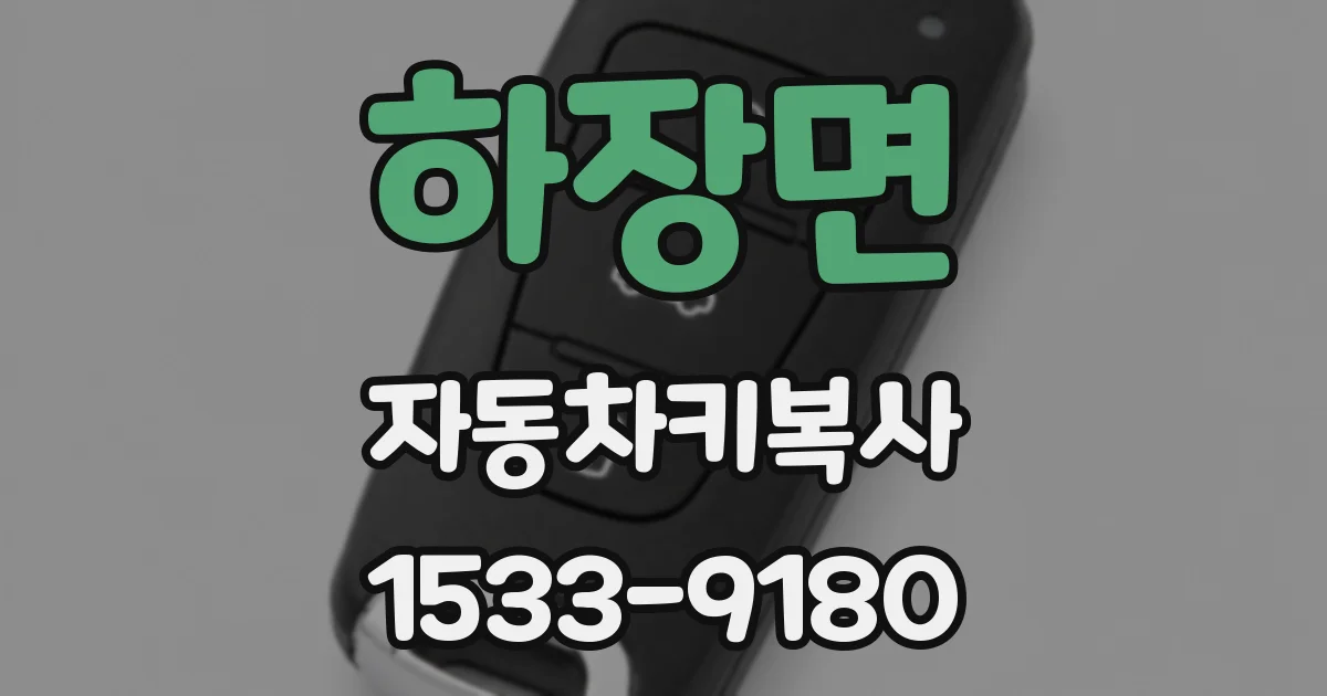하장면 자동차키복사