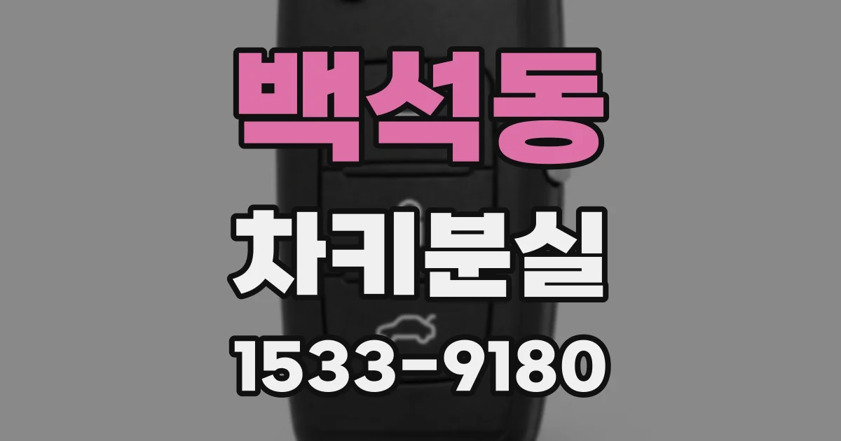 백석동 차키분실