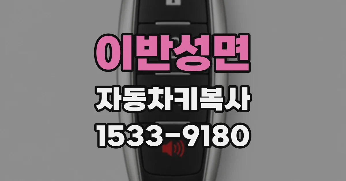 이반성면 자동차키복사