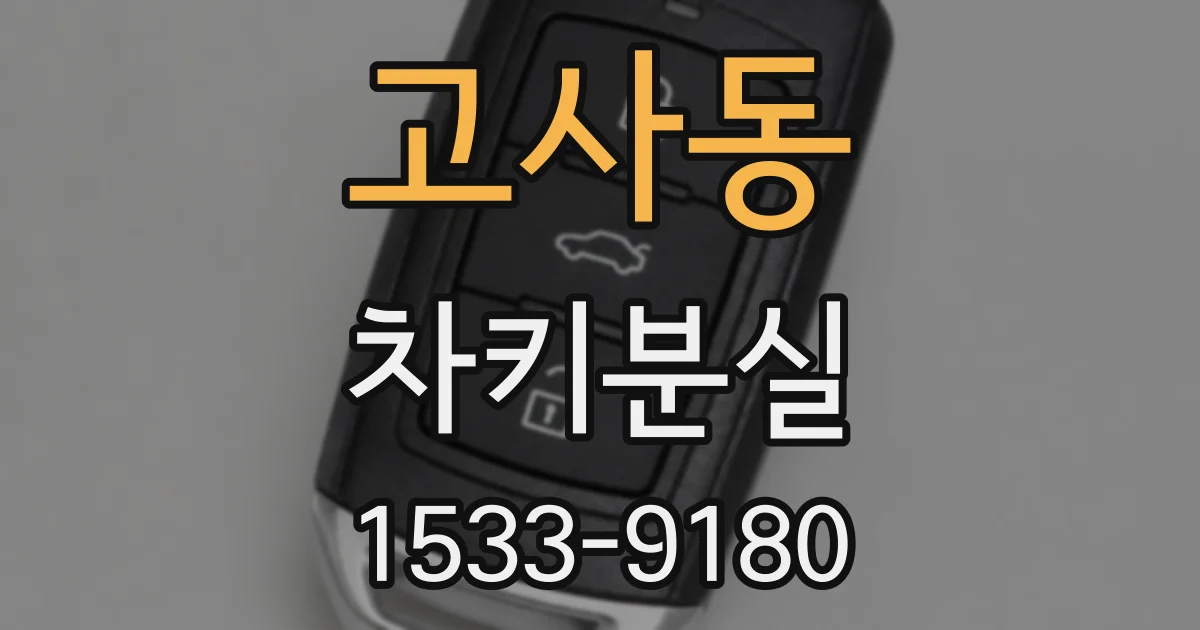 고사동 차키분실