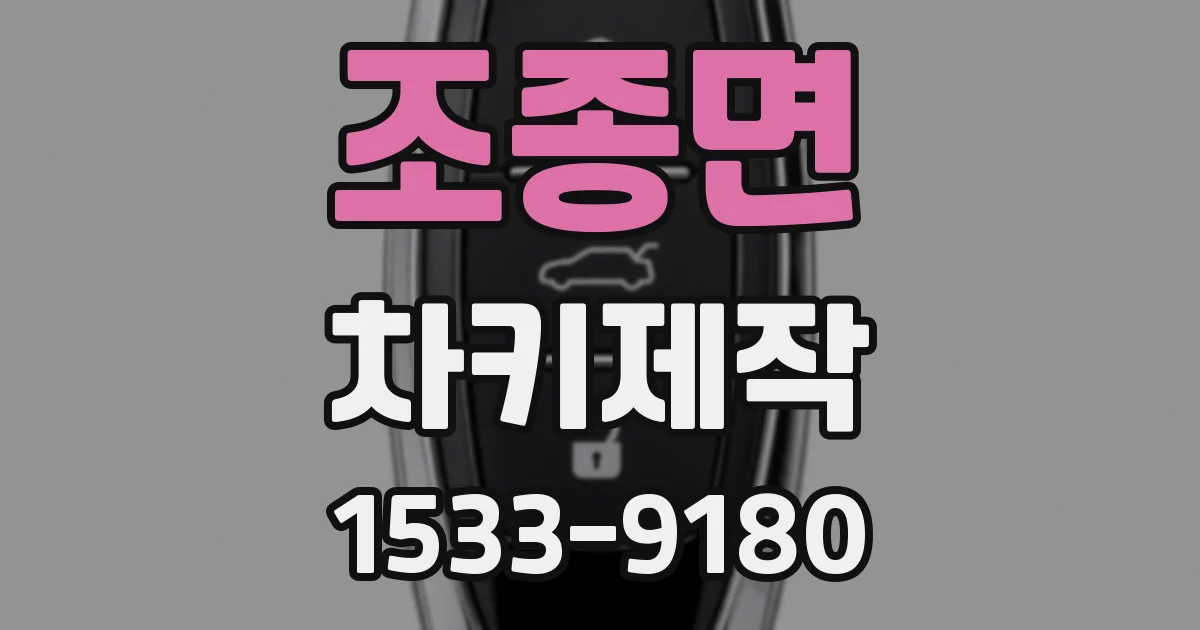 조종면 차키제작