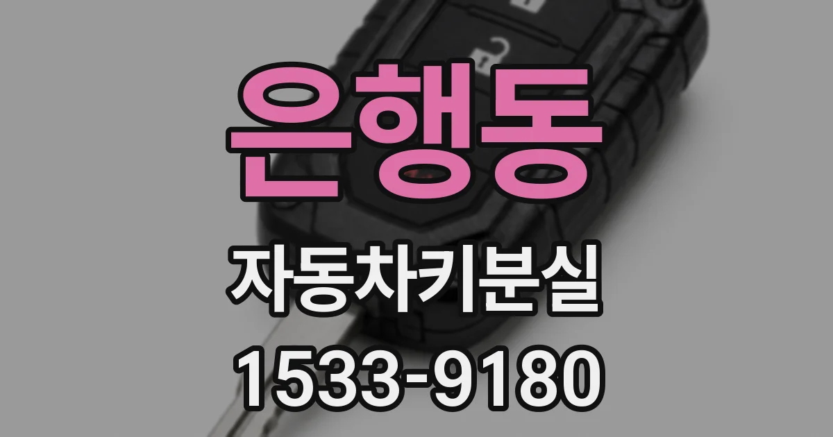 은행동 자동차키분실