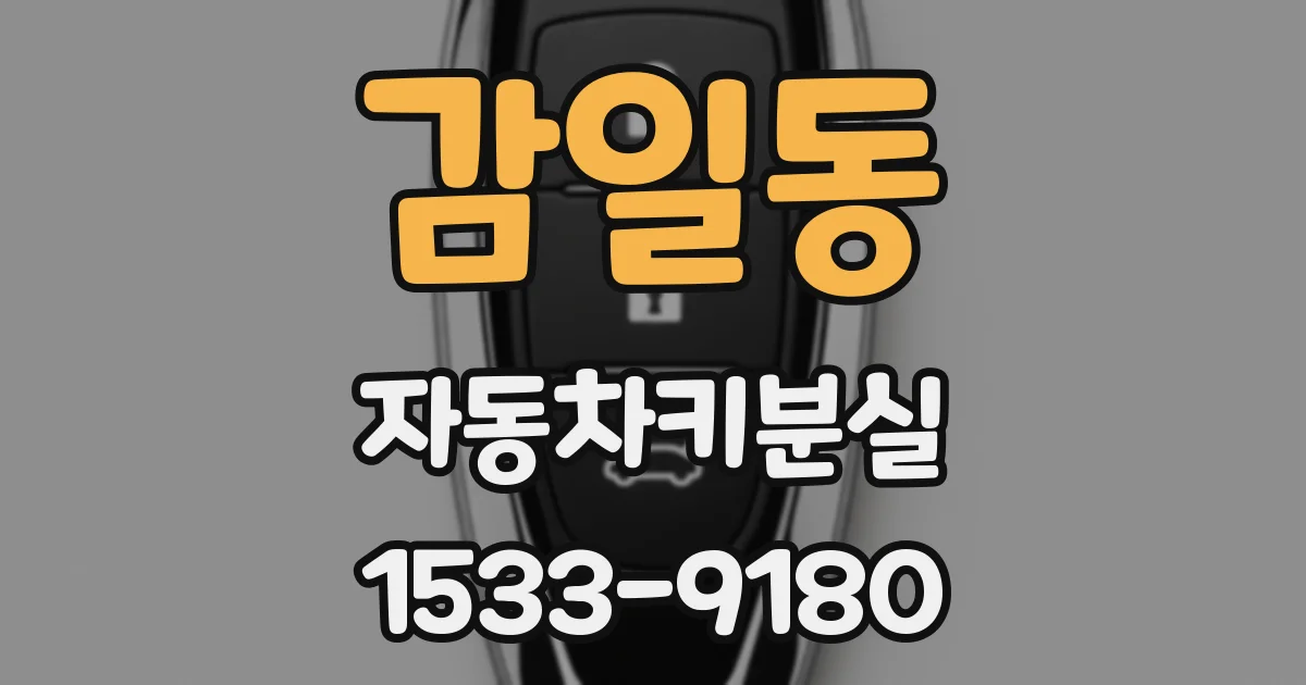 감일동 자동차키분실