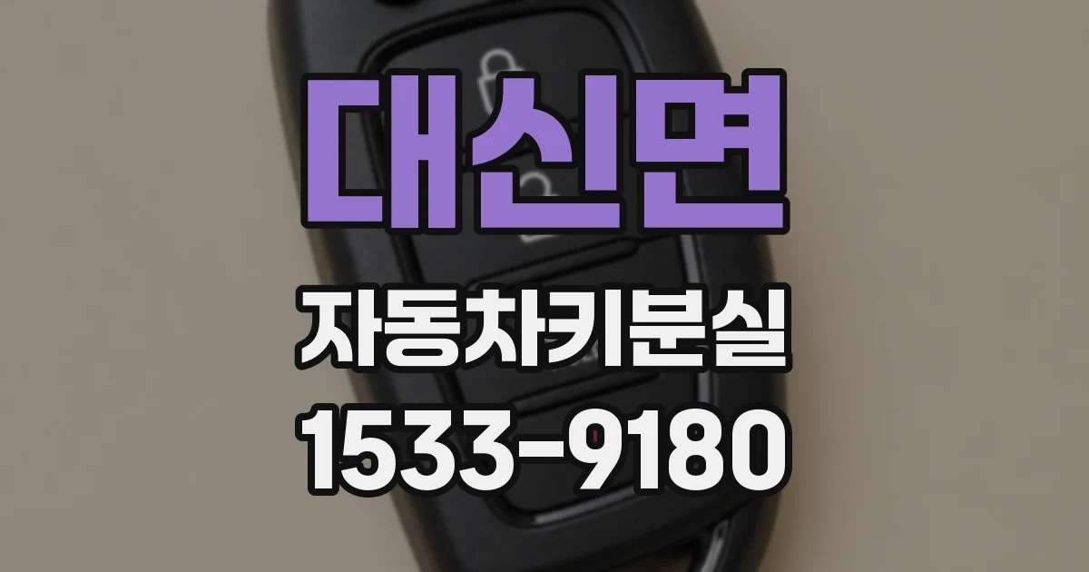 대신면 자동차키분실