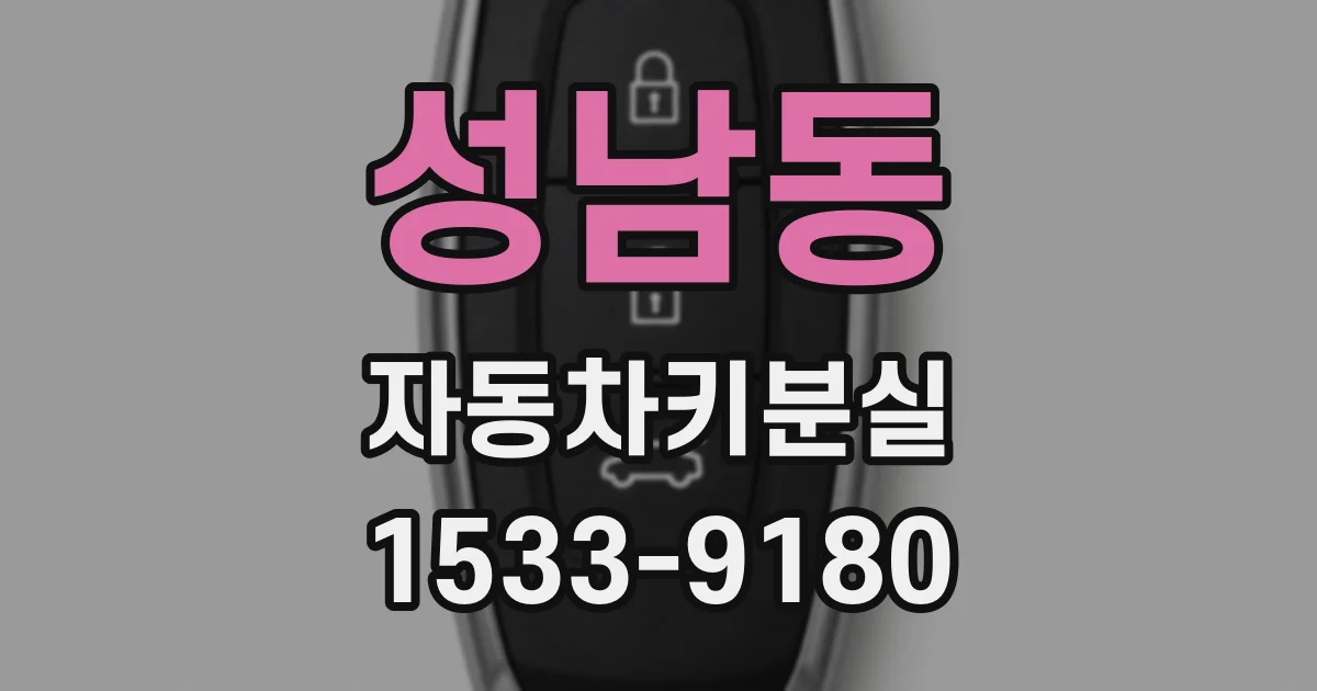 성남동 자동차키분실