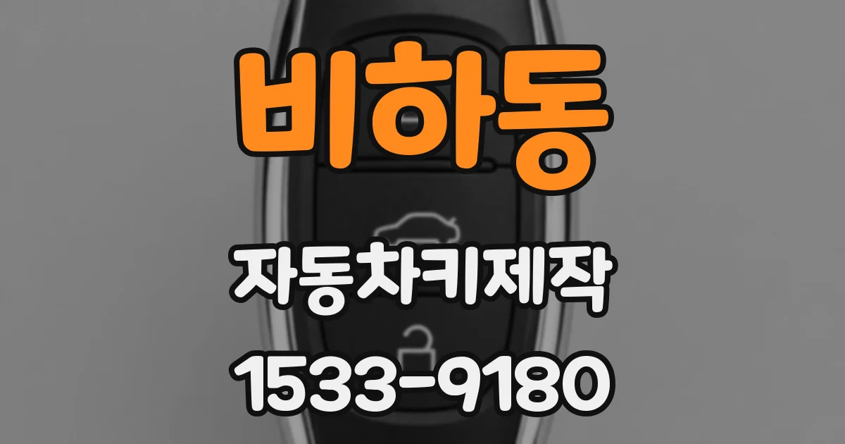 비하동 자동차키제작