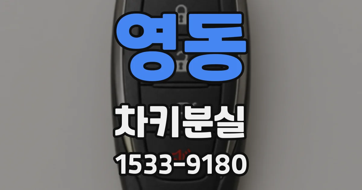 영동 차키분실