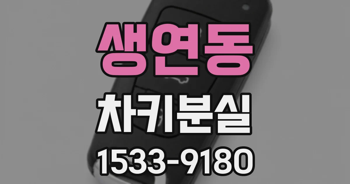 생연동 차키분실