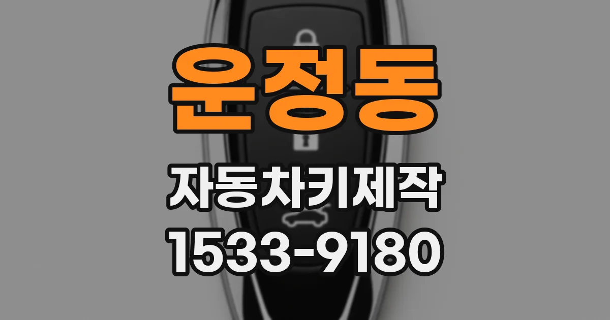 운정동 자동차키제작