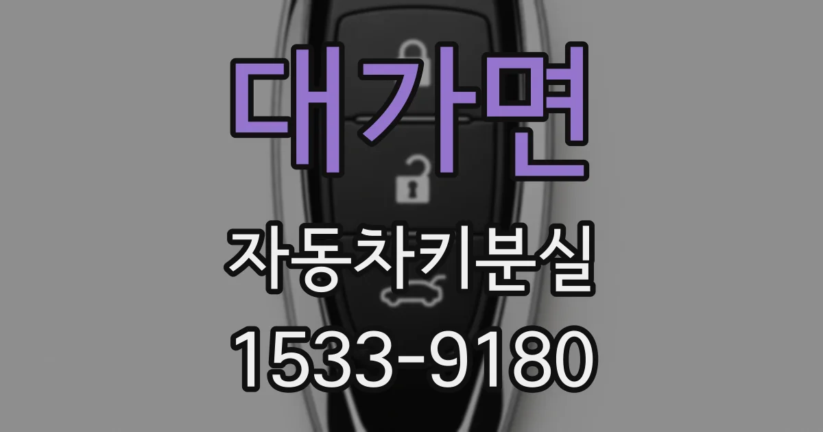 대가면 자동차키분실