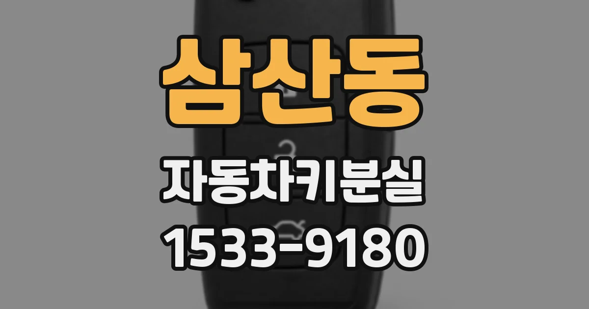 삼산동 자동차키분실