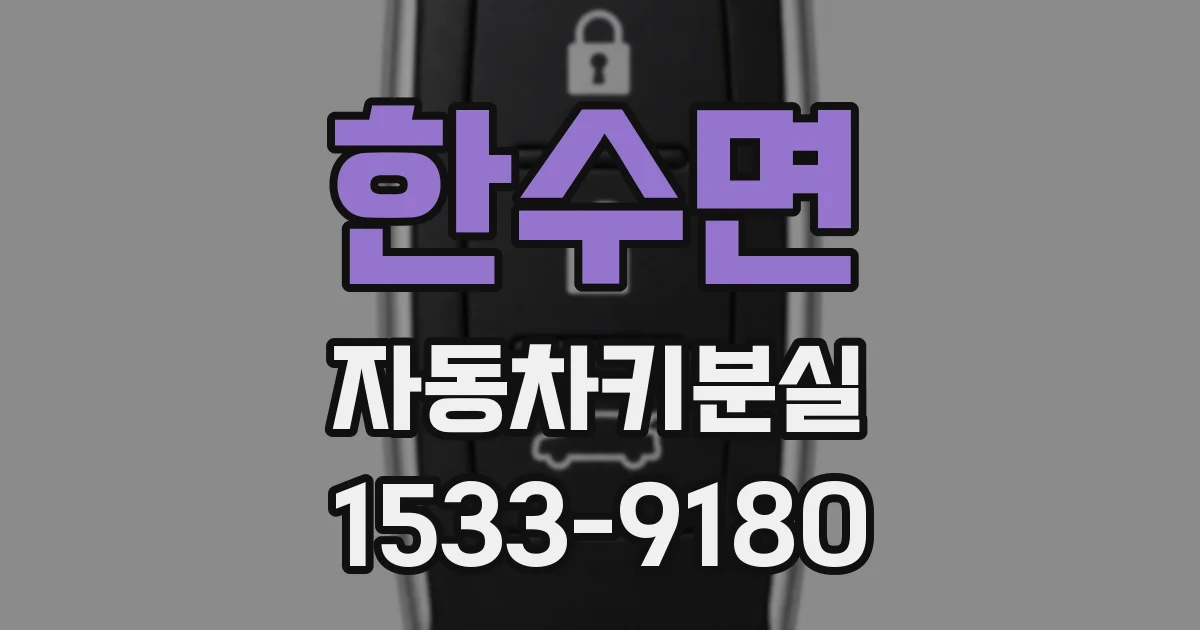 한수면 자동차키분실