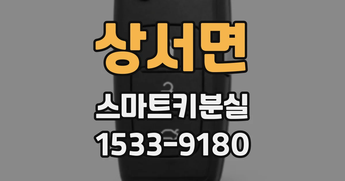 상서면 스마트키분실