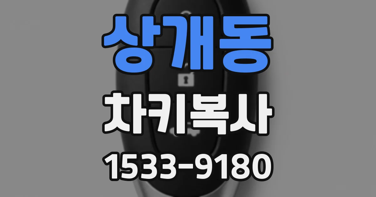 상개동 차키복사