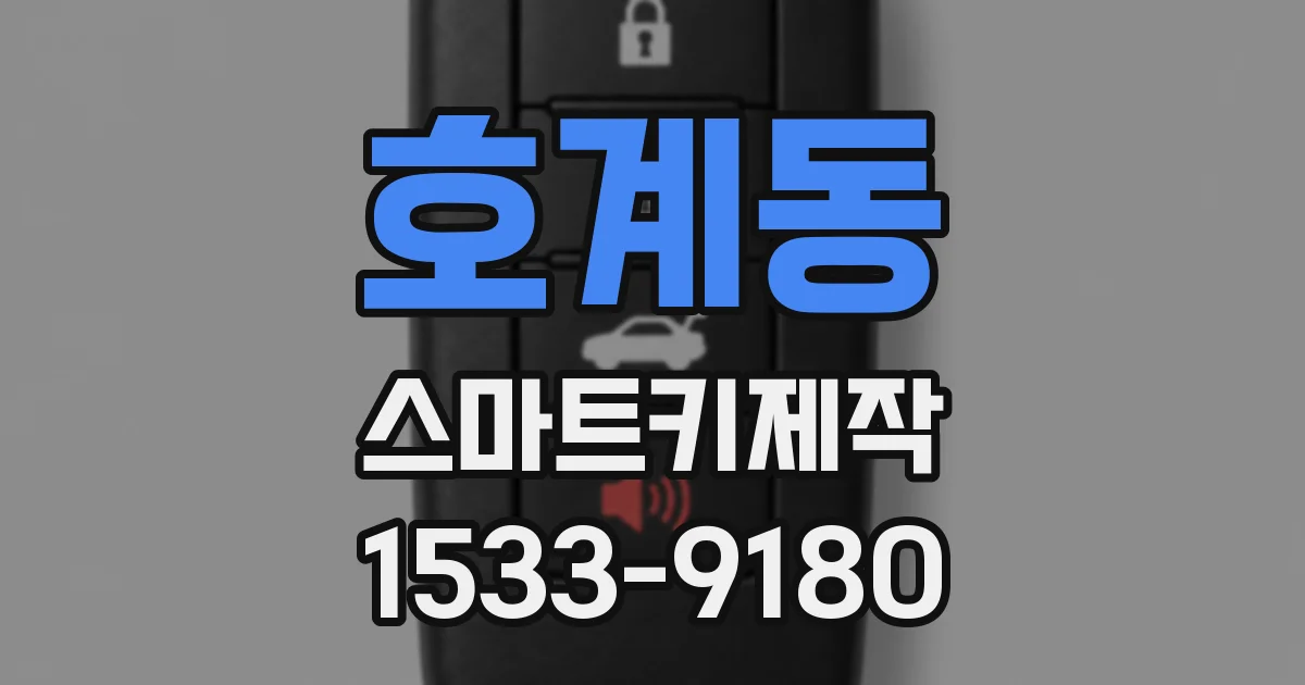 호계동 스마트키제작