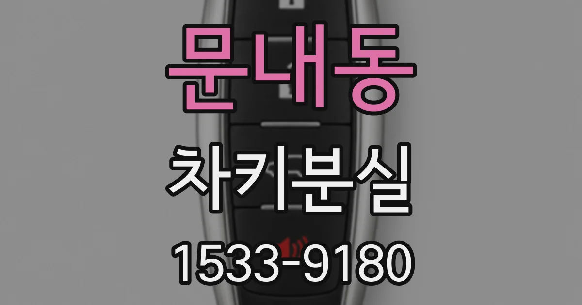 문내동 차키분실
