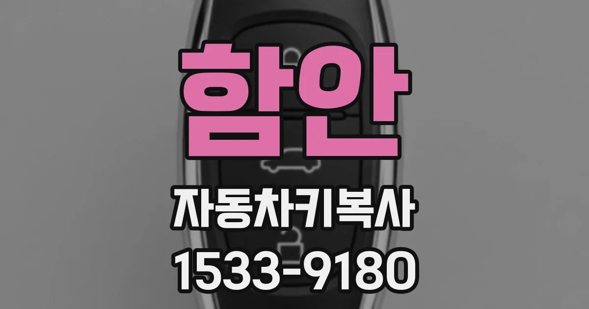 함안 자동차키복사