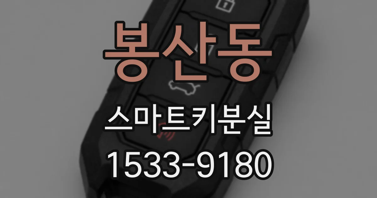 봉산동 스마트키분실