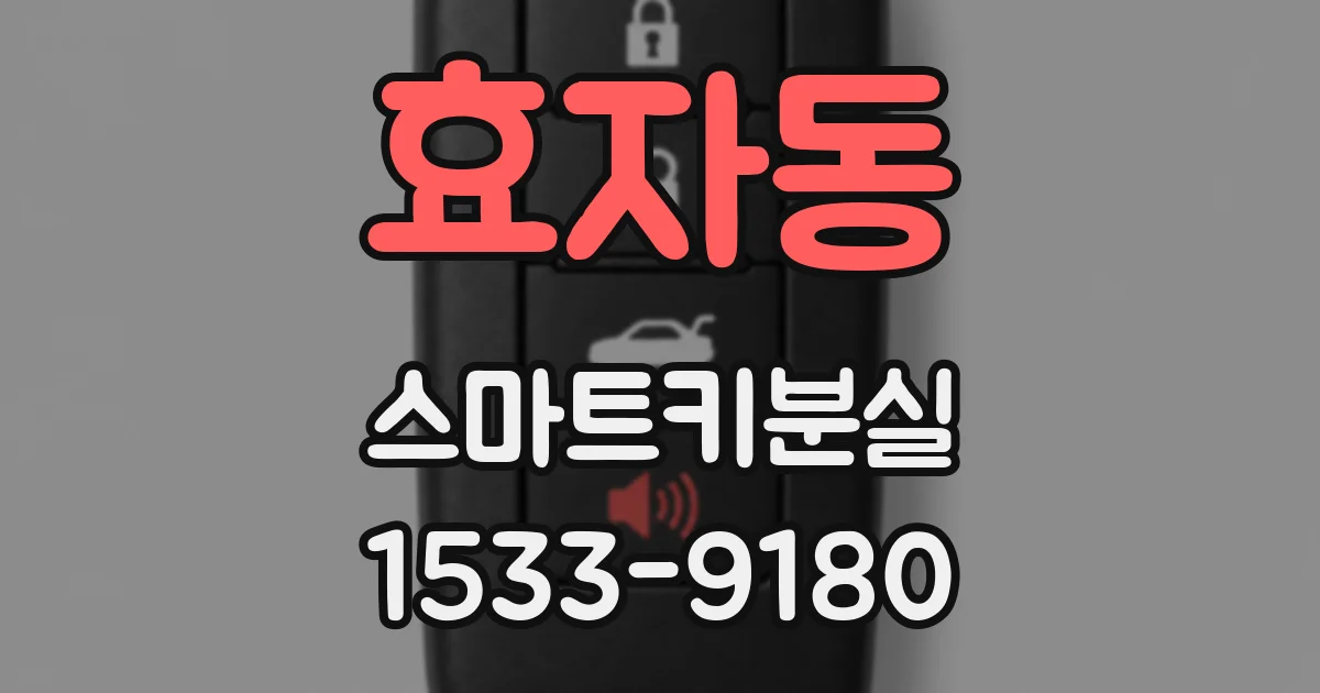 효자동 스마트키분실
