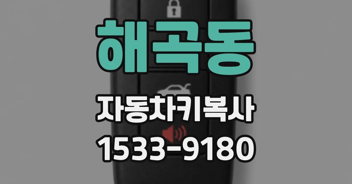 해곡동 자동차키복사