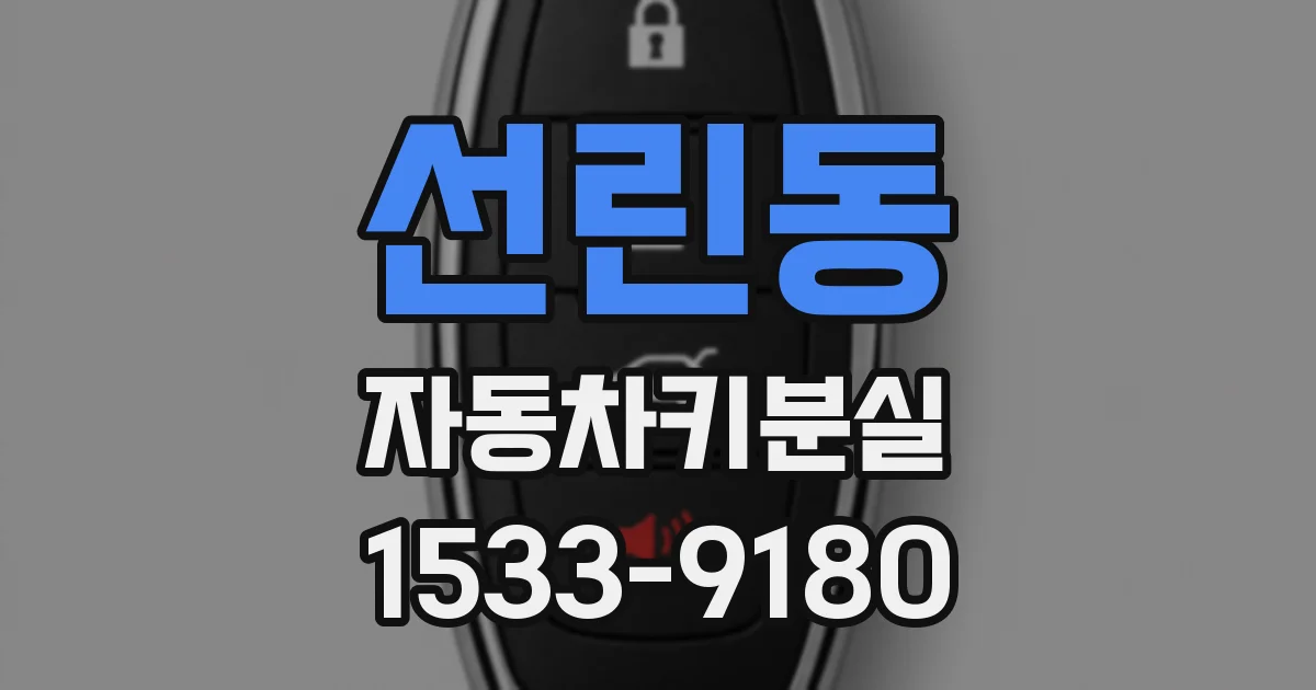 선린동 자동차키분실