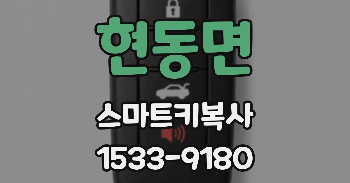 현동면 스마트키복사
