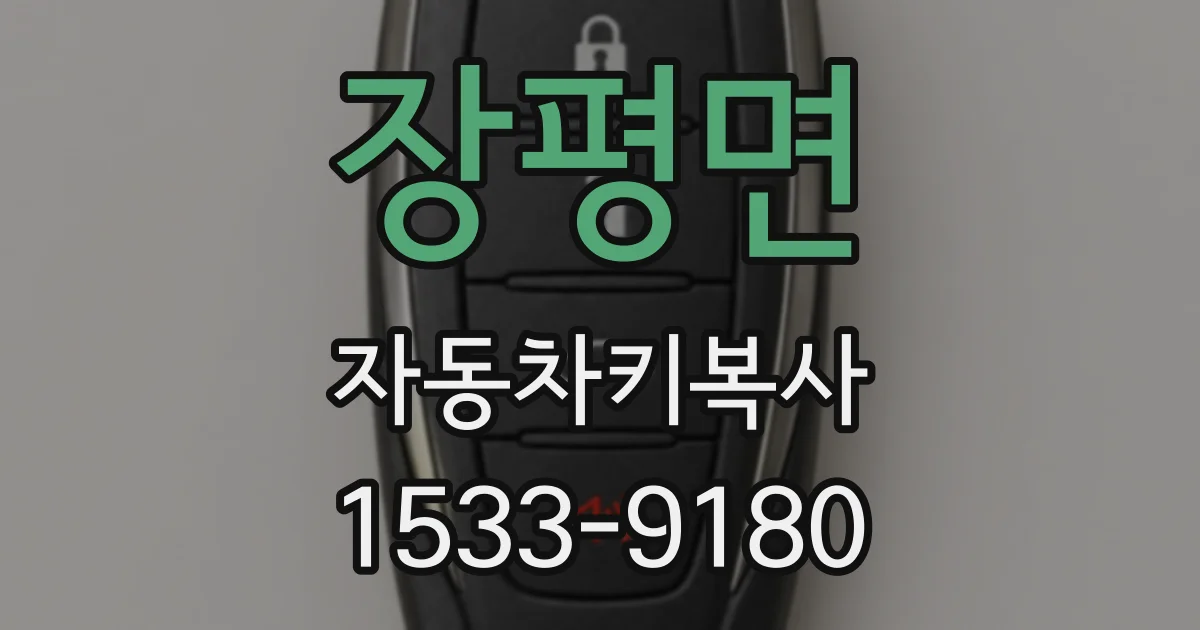 장평면 자동차키복사